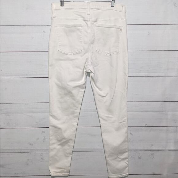 Madewell 10" High-Rise Skinny Jeans Pure White Women's Size 31 Style #AJ233 - Picture 7 of 13
